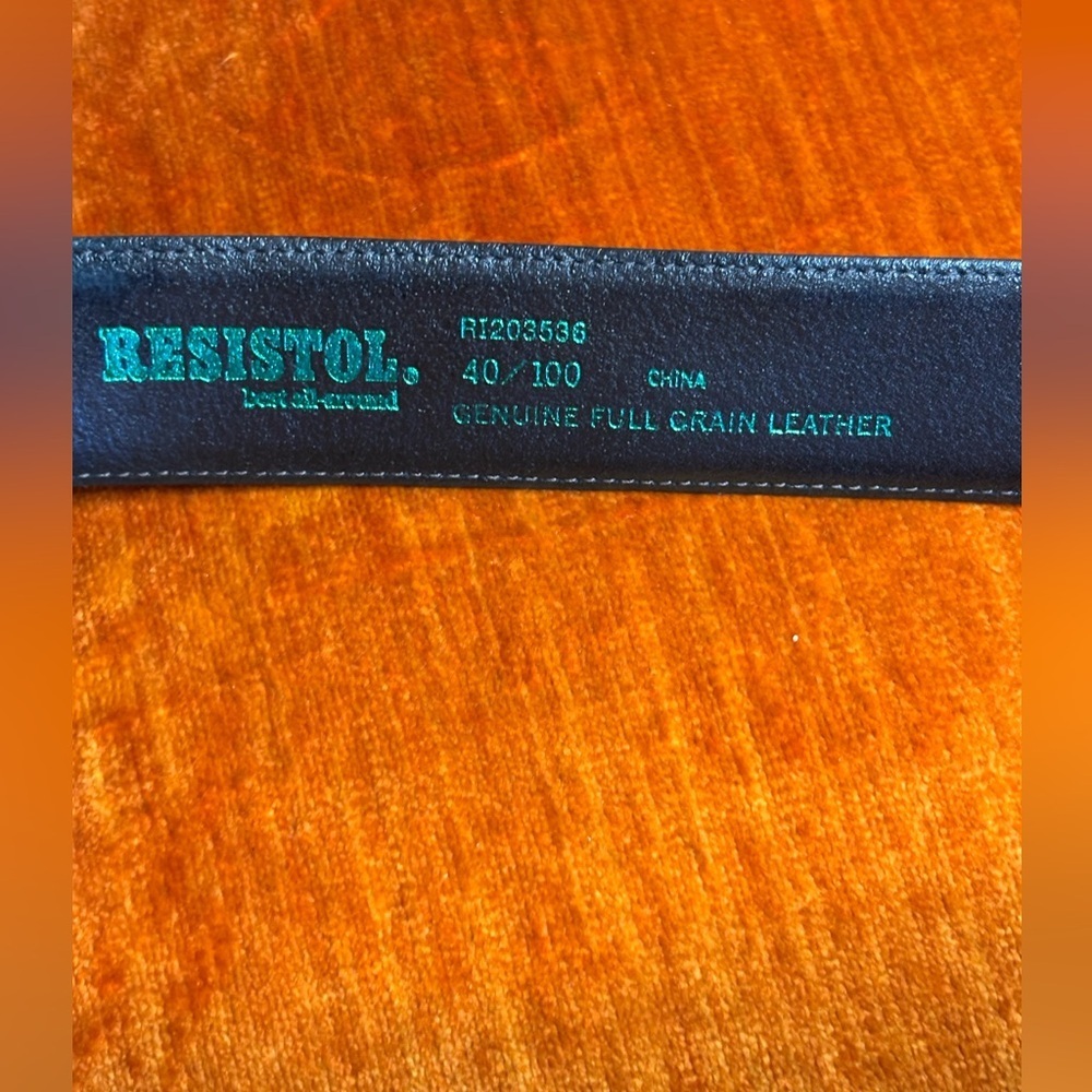 Resistol Belt Men 40 Brown Genuine Full Grain Leather Western Cowboy - Picture 3 of 7